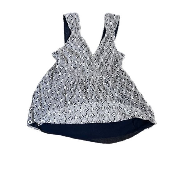 Michael Kors V-Neck Sleeveless Faux Wrap Top Navy Size XS - Picture 6 of 8